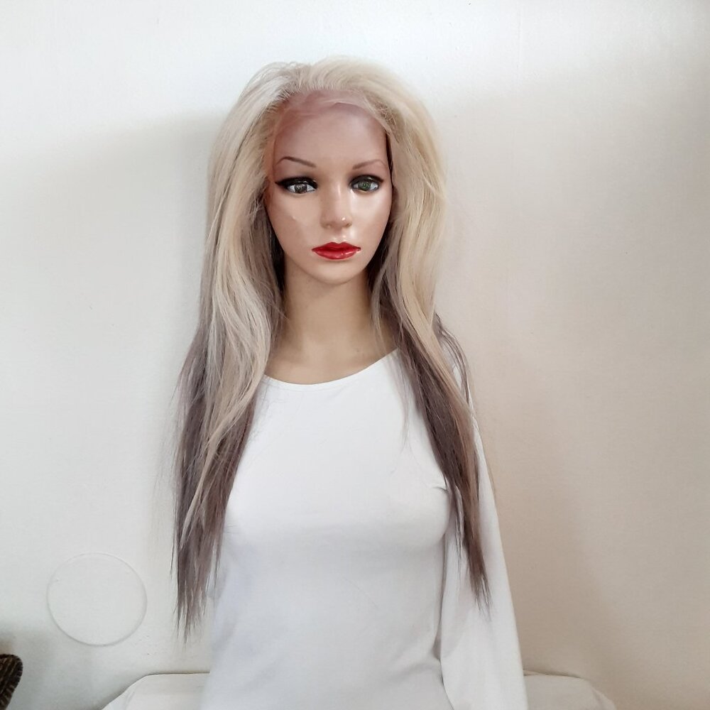 Blonde and ash blonde lace front wig